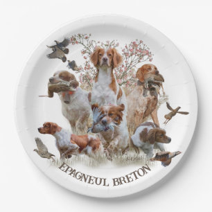 Plato De Papel Epagneul Breton, Bretaña Spaniel