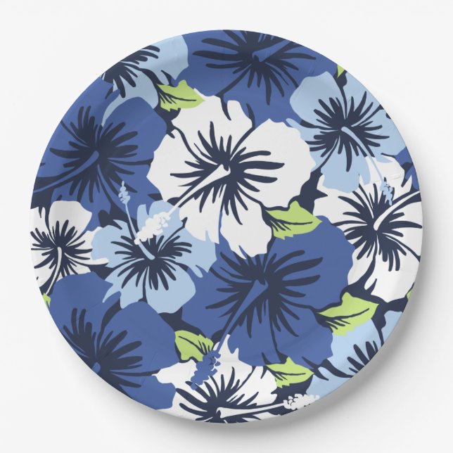 Plato De Papel Epic Hibiscus Hawaiian Floral (Anverso)