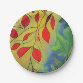 Plato De Papel Equinoccio de otoño