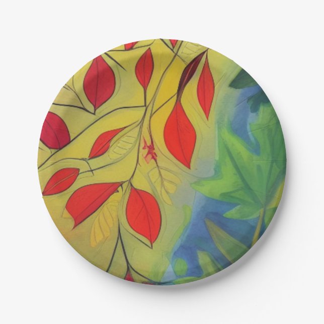 Plato De Papel Equinoccio de otoño (Anverso)