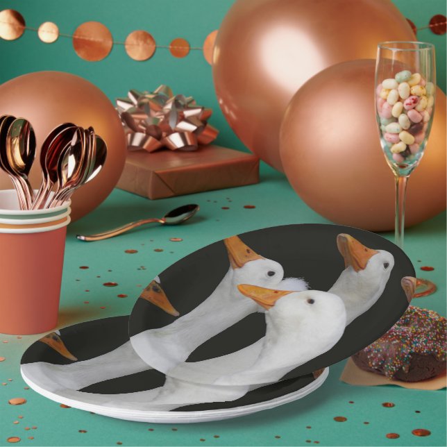 Plato De Papel Equipamiento de los pollos blancos (Multi)