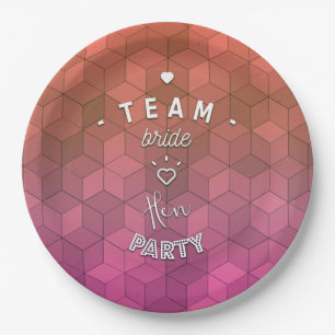 Plato De Papel Equipo ata - hen party