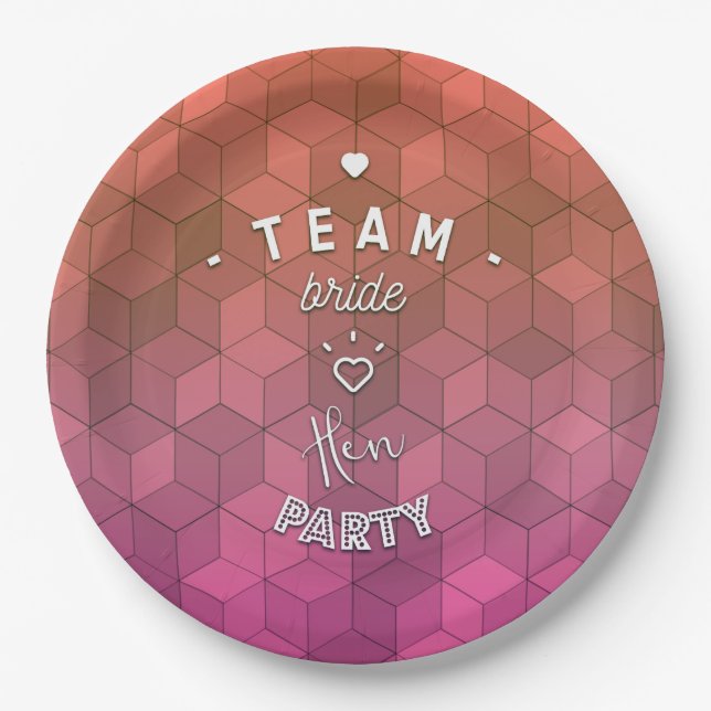 Plato De Papel Equipo ata - hen party (Anverso)