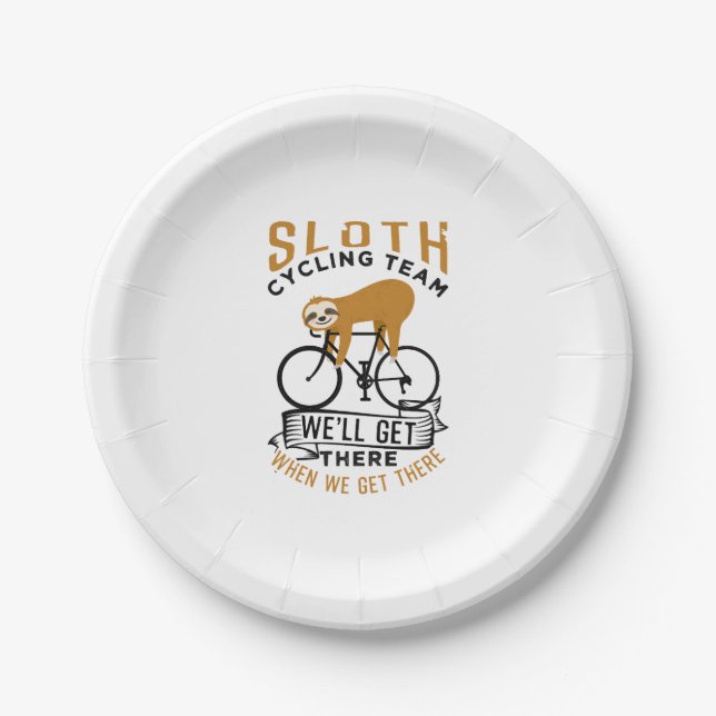 Plato De Papel Equipo De Ciclismo De Plana (Anverso)