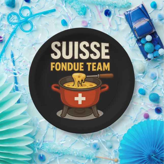 Plato De Papel equipo de fondue suizo (Fiesta)