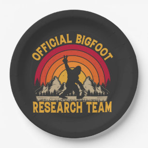Plato De Papel Equipo de Investigación Original Bigfoot