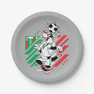 Plato De Papel Equipo de Italia de fútbol gráfico de SYLVESTER™