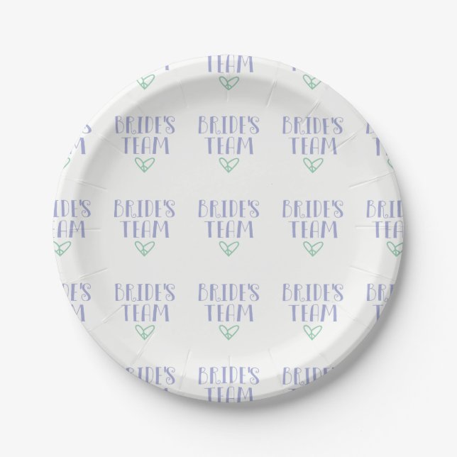 Plato De Papel Equipo de la novia (Anverso)