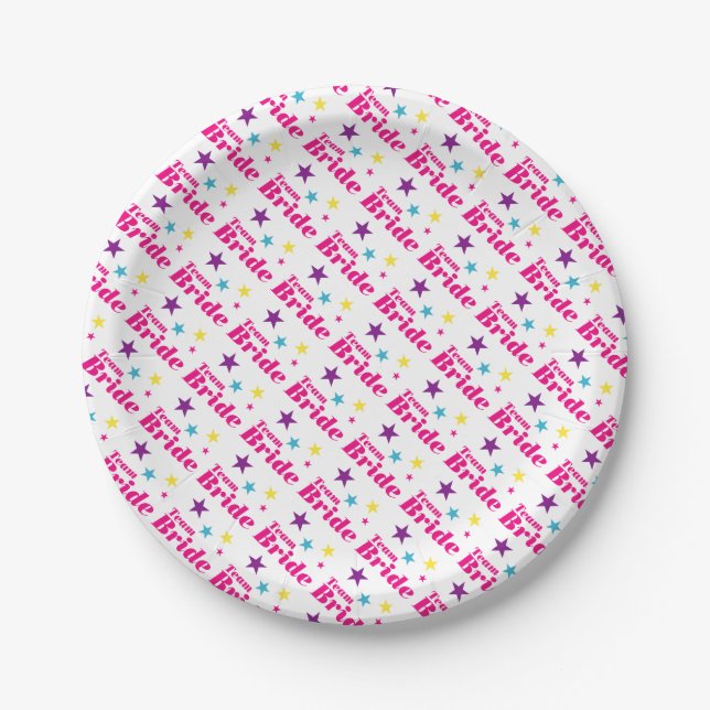 Plato De Papel Equipo de novias (Anverso)