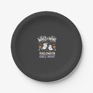 Plato De Papel Equipo de Perros de Halloween Boo
