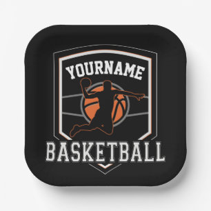 Plato De Papel Equipo de Slam Dunk de jugador de baloncesto perso