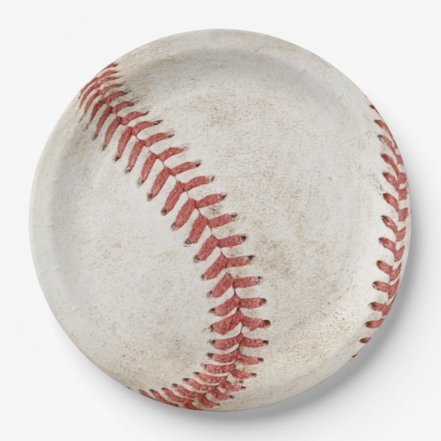 Plato De Papel Equipo deportivo de béisbol rústico de Guay (Anverso)
