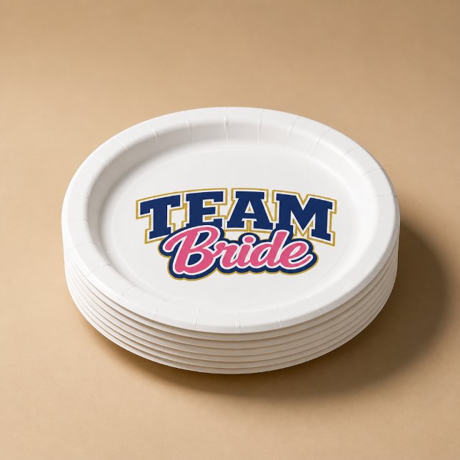 Plato De Papel Equipo Novia Fiesta de Boda Audaz (Subido por el creador)