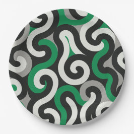 Plato De Papel Equipo Verde