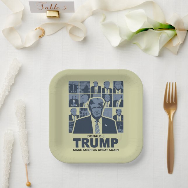 PLATO DE PAPEL ERA DE DONALD TRUMP (Boda)