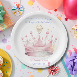 Plato De Papel Érase una vez el cumpleaños de la princesa