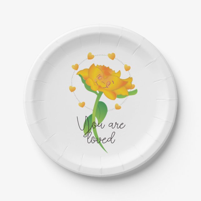 Plato De Papel Eres amado  (Anverso)