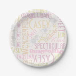 Plato De Papel Eres Impresionante Palabras personalizadas lavanda