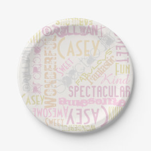 Plato De Papel Eres Impresionante Palabras personalizadas lavanda