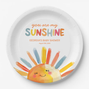 Plato De Papel Eres Mi Baby Shower Sunshine