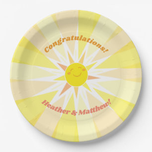 Plato De Papel Eres mi Baby Shower Sunshine