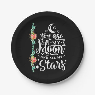 Plato De Papel Eres Mi Luna Y Todas Las Estrellas
