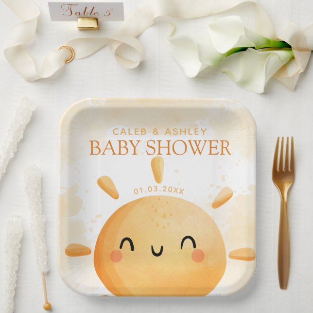 Plato De Papel Eres Mi Placa De Papel Sunshine Baby Shower (Boda)