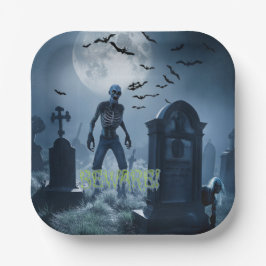 Plato De Papel Erie Halloween