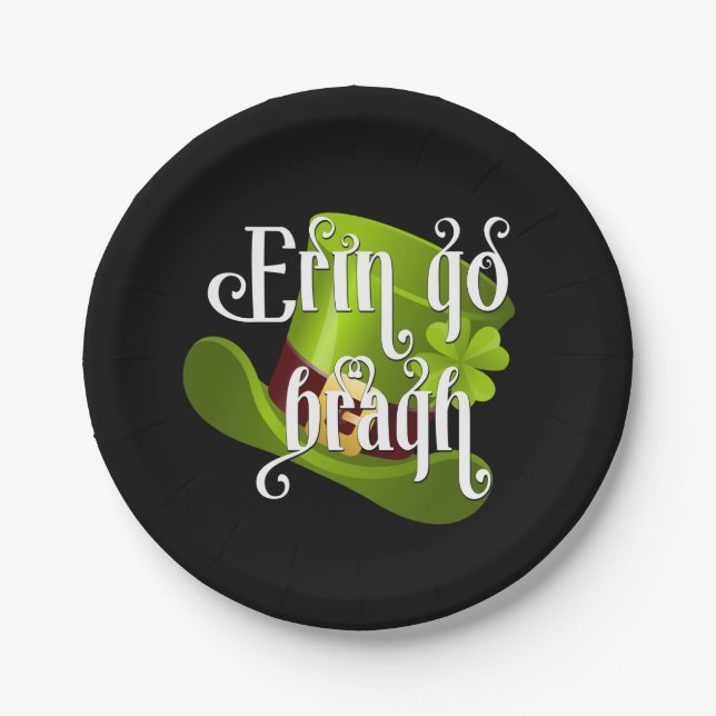 Plato De Papel Erin go Bragh St. Patrick's Day Fiesta (Anverso)