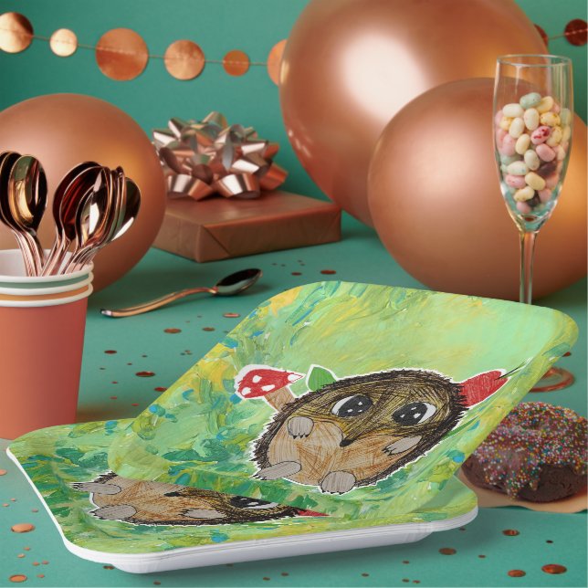 Plato De Papel Erizo Lindo (Multi)