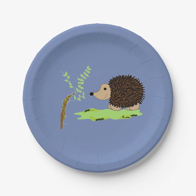 Plato De Papel Erizo Pequeño (Anverso)