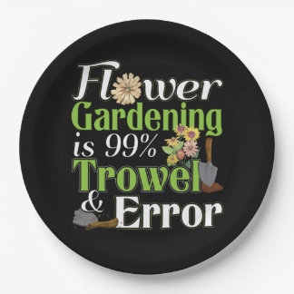 Plato De Papel Error de Trowl de jardinería de flores - Gardener 