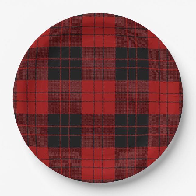 Plato De Papel Erskine (Paton) Tartan Scottish Plaid Pattern (Anverso)