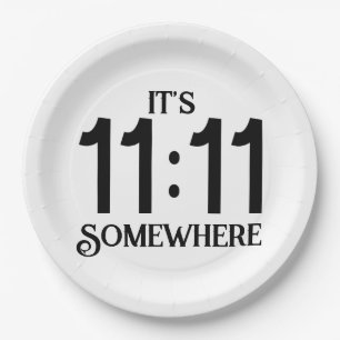 Plato De Papel Es 11:11 en alguna parte Numerología Número de Man