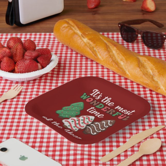 Plato De Papel Es el momento más maravilloso del año de la cookie (Picnic)