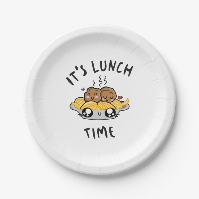 Plato De Papel Es hora de almorzar (Anverso)