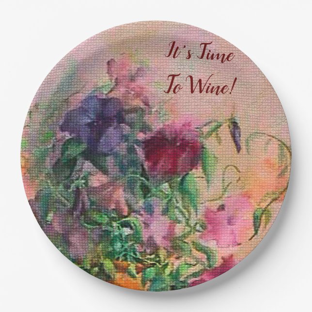 Plato De Papel Es hora de lavar toallas (Anverso)