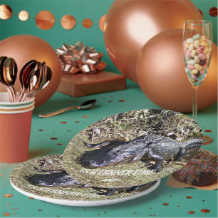 Plato De Papel ¿Es la hora de la cena? ¿Se pregunta el lagarto?