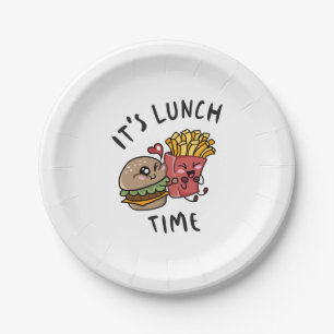 Plato De Papel Es la hora del almuerzo