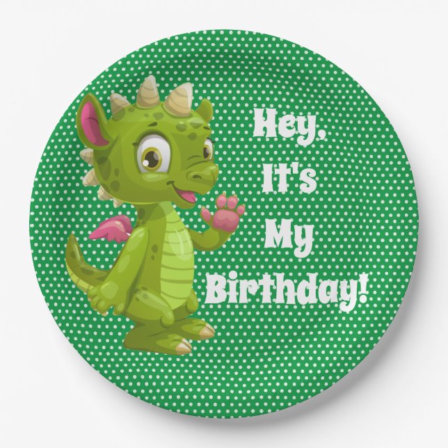 Plato De Papel Es mi cumpleaños niños (Anverso)