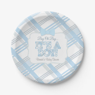Plato De Papel Es placas de papel de Baby Shower de un muchacho
