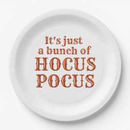 Plato De Papel Es sólo un montón de Hocus Pocus