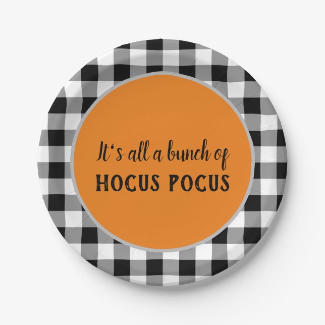 Plato De Papel Es sólo un montón de placas fiestas de hocus pocus (Anverso)