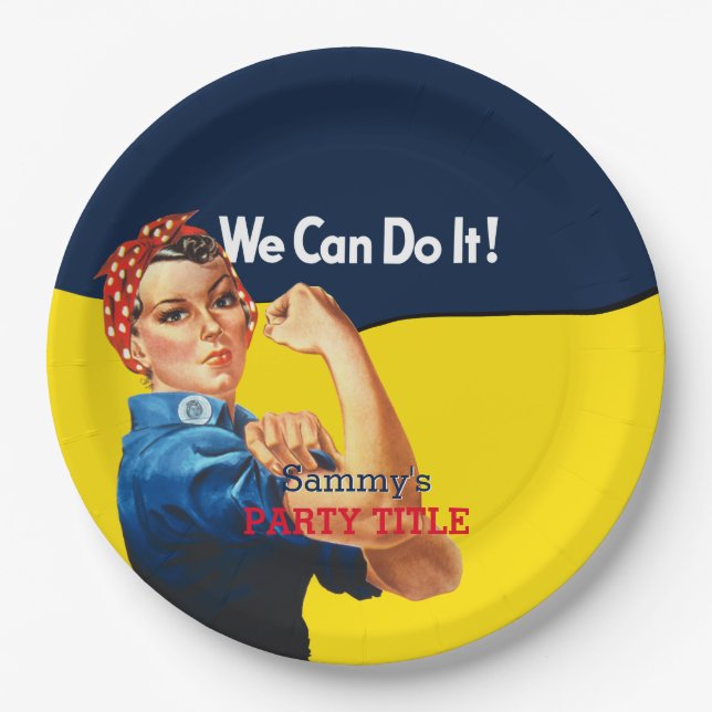 Plato De Papel Es su personalizado Rosie que el fiesta (Anverso)