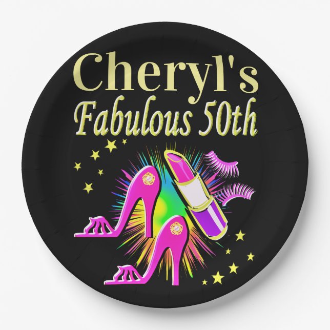 PLATO DE PAPEL ES TU FABULOSO DISEÑO PERSONALIZADO 50 (Anverso)