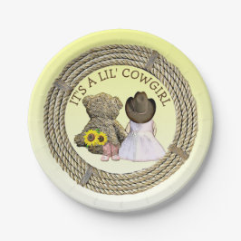 Plato De Papel Es un Baby Shower de Lil' Cowgirl