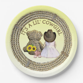 Plato De Papel Es un Baby Shower de Lil' Cowgirl
