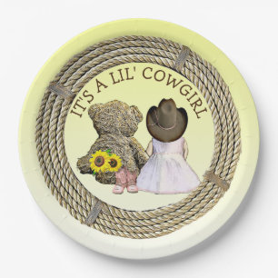 Plato De Papel Es un Baby Shower de Lil' Cowgirl