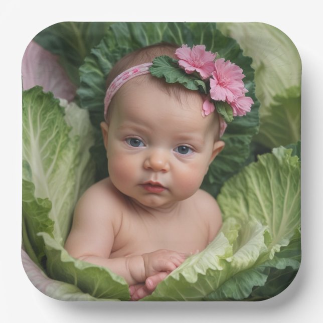 Plato De Papel Es un Chica (Anverso)