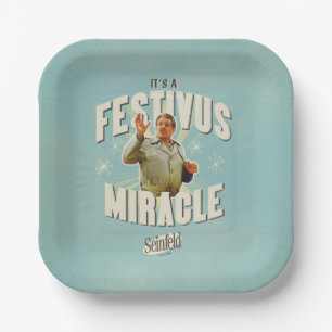 Plato De Papel Es un Milagro de Festivus